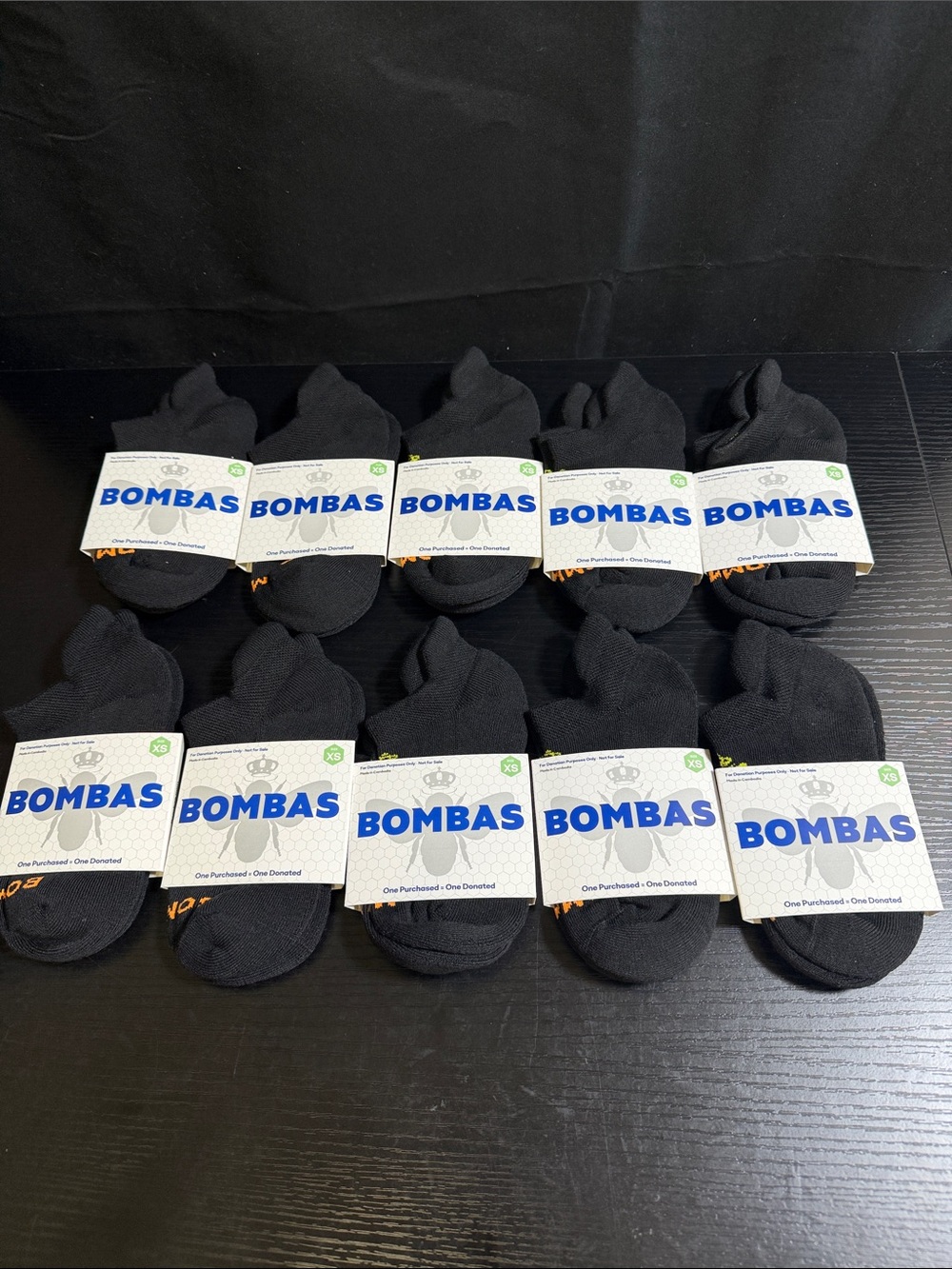 Bombas Black No-Show Athletic Socks - Pack of 10